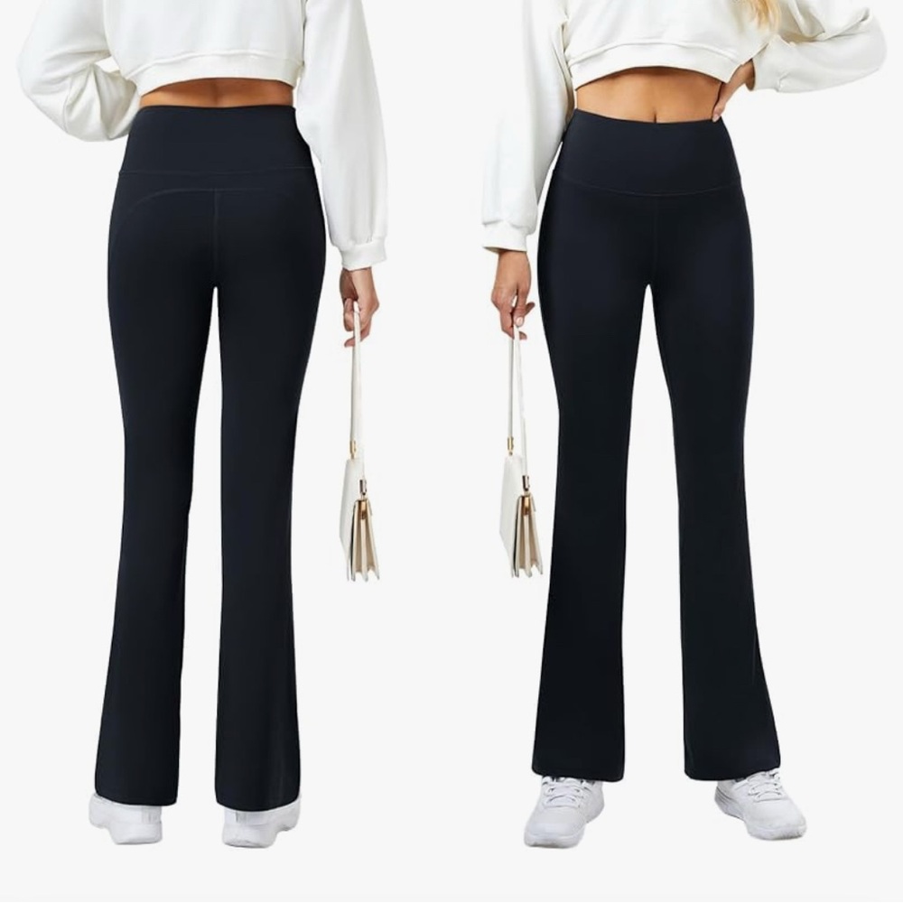 TOPYOGAS Yoga Pants High Waist Tummy Control Bootcut Flare Leggings Workout Sz L